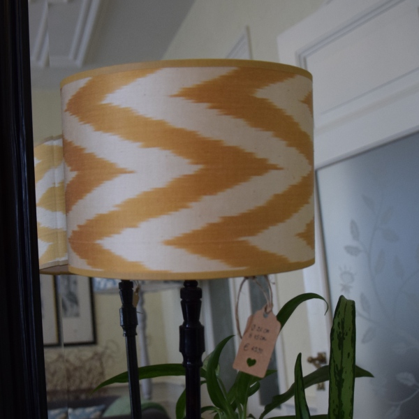 Atelier Lampenkappen - lampenkapjes gele zigzag